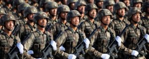 chinese troops north korean border